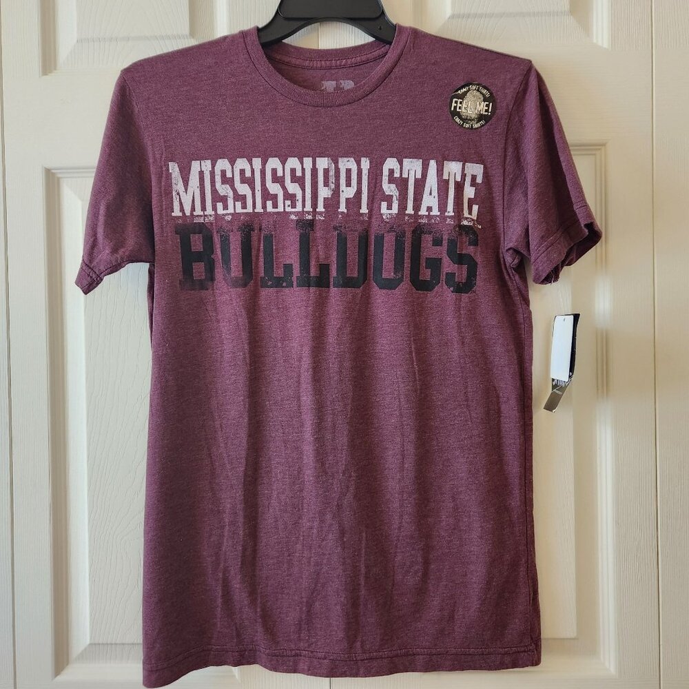 Mississippi State Bulldogs Maroon T-Shirt S Crazy Soft Vintage Style Officially